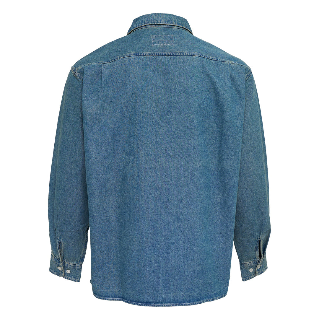 Washed Denim Zip Shirt