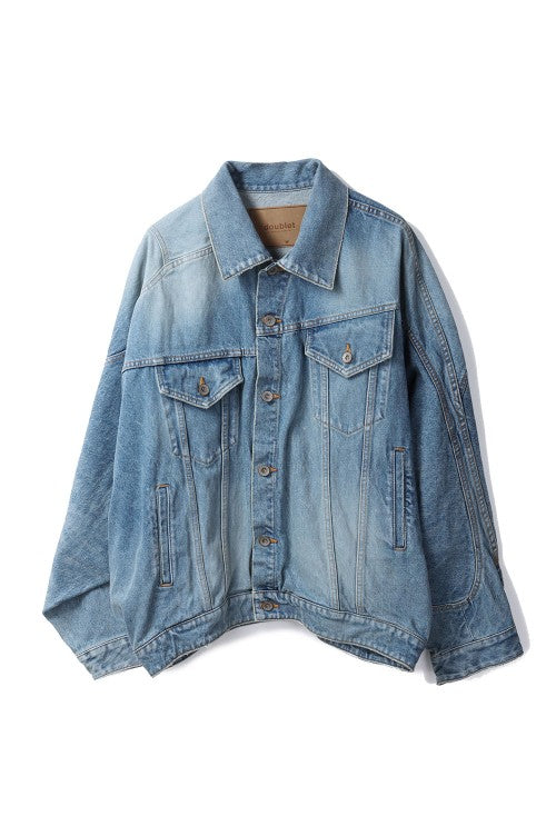 Distorted Cutting Denim Jacket