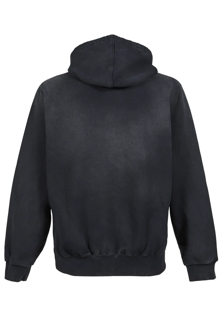 Embroidered Chain Zip-Up Hoodie