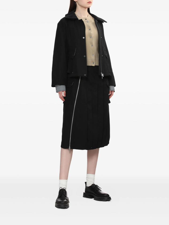 Pleated Utility Skirt