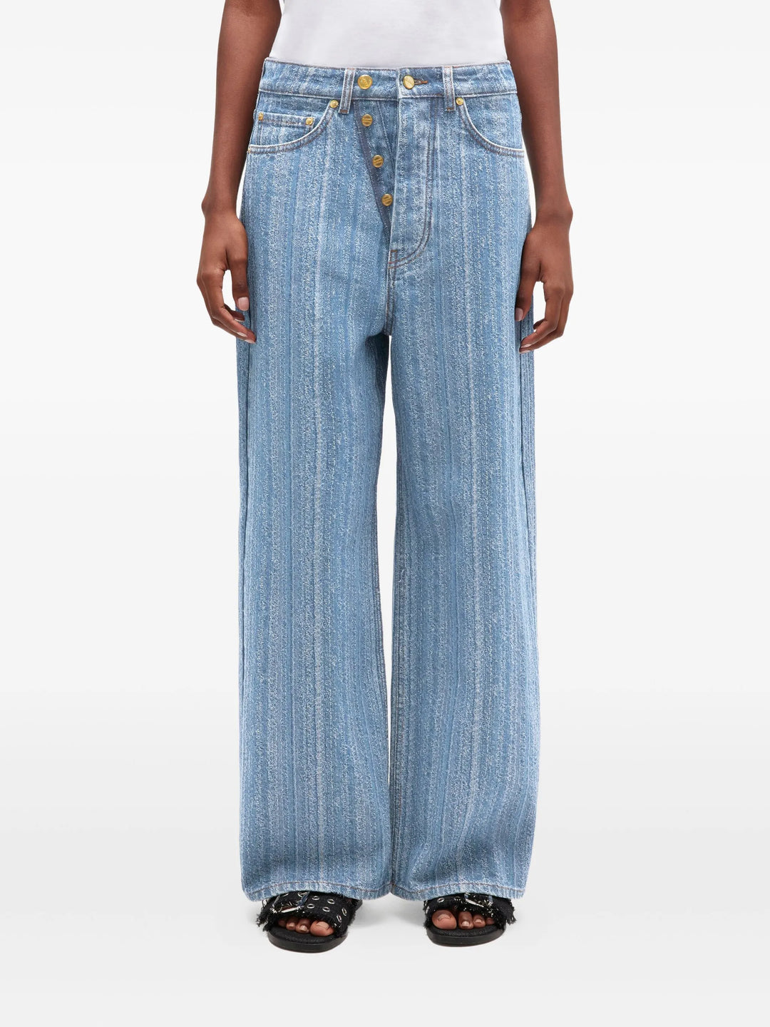 Structured Denim Double Fly