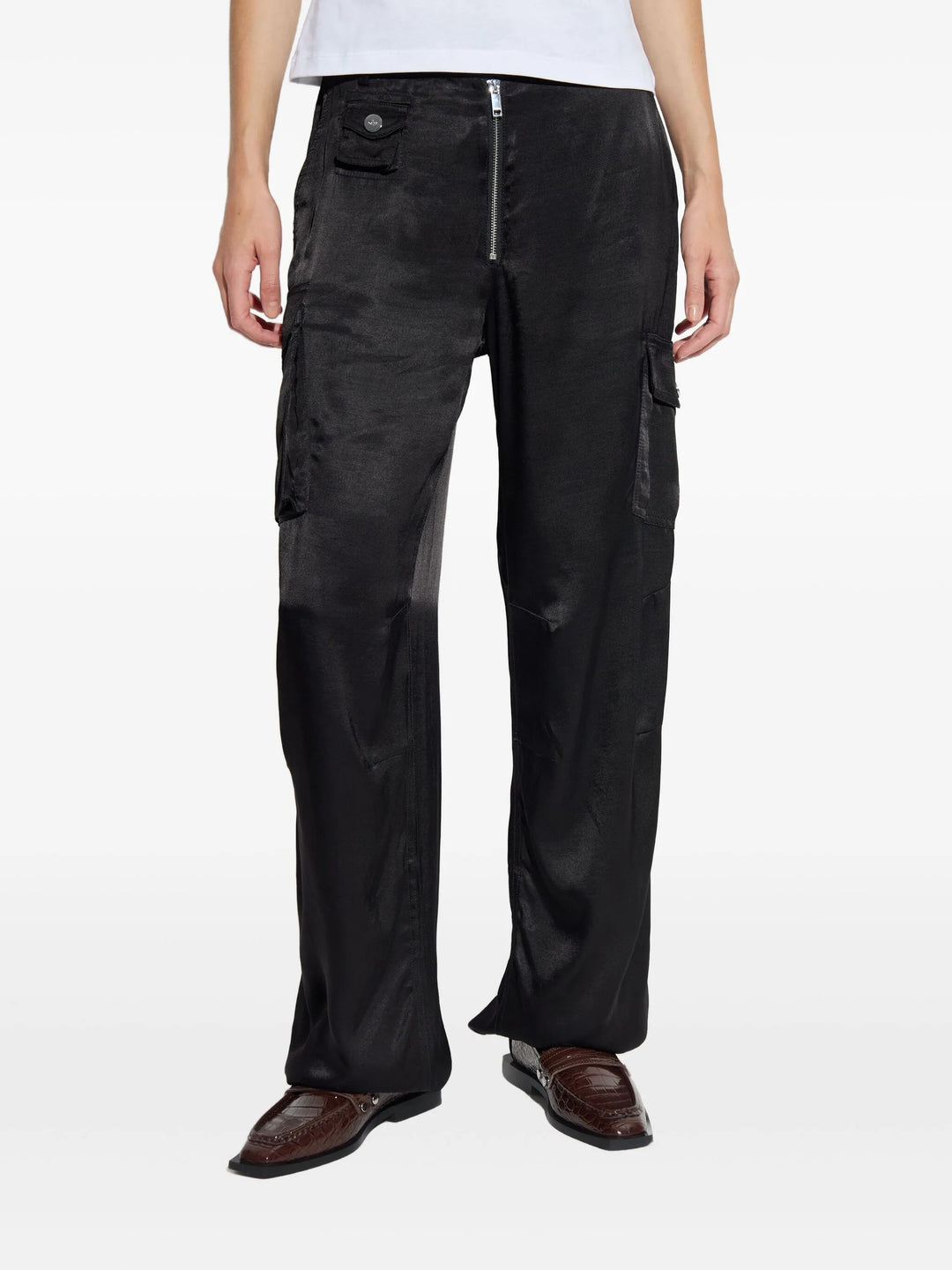 Washed Satin Pants