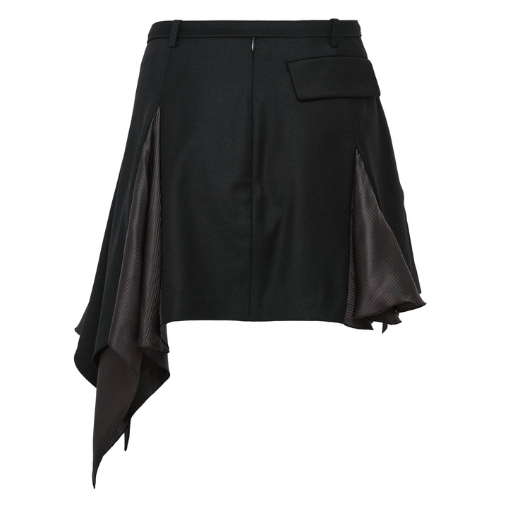 Jacket-Detail Drape Skirt