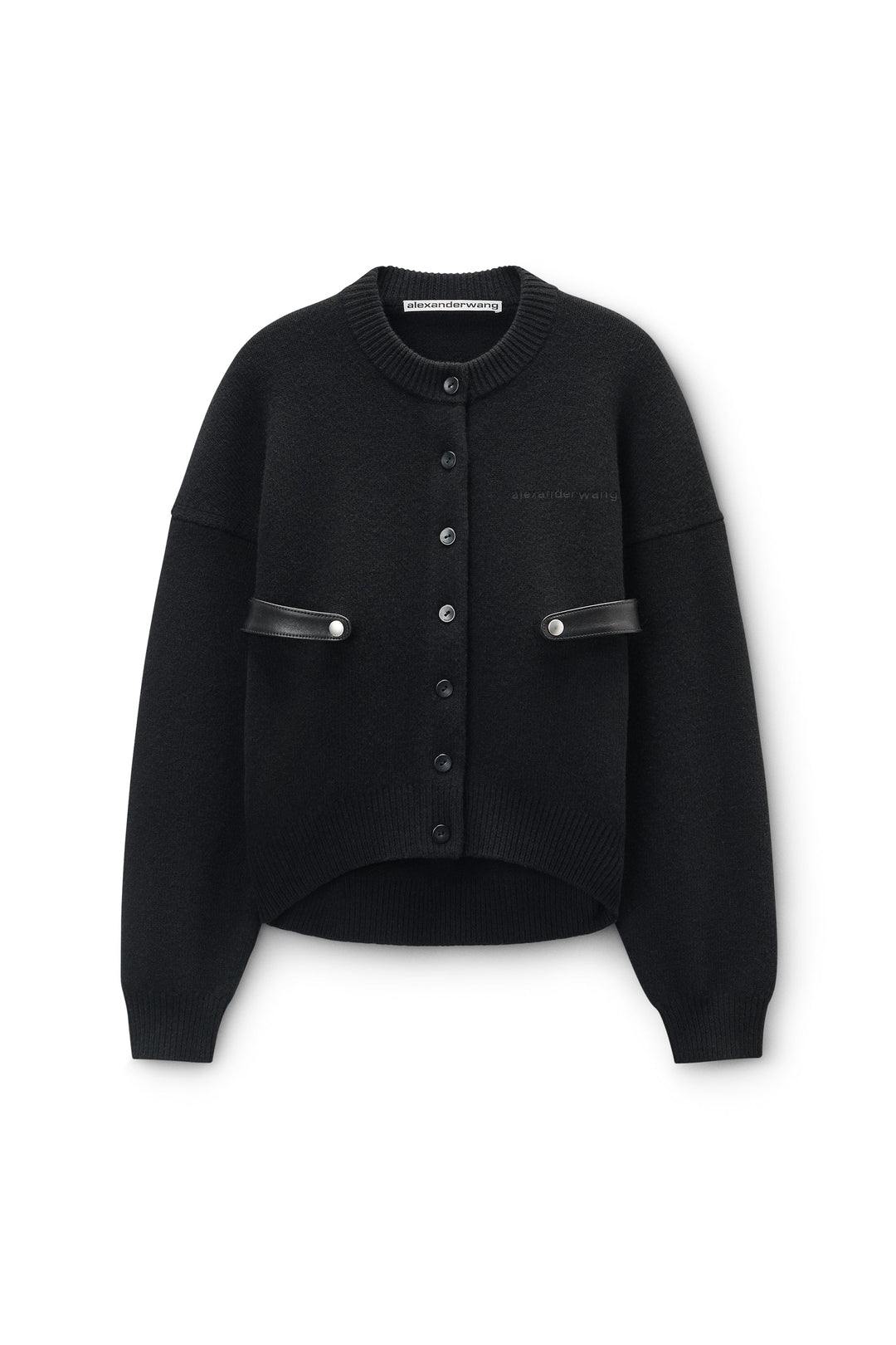 Wool Cotton Draped Back Cardigan