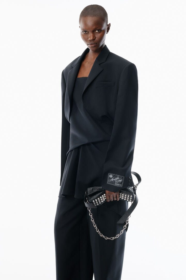 Cropped Drape Back Blazer