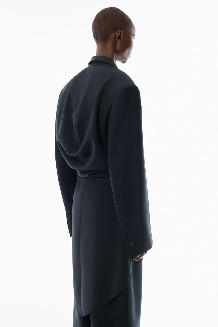 Cropped Drape Back Blazer
