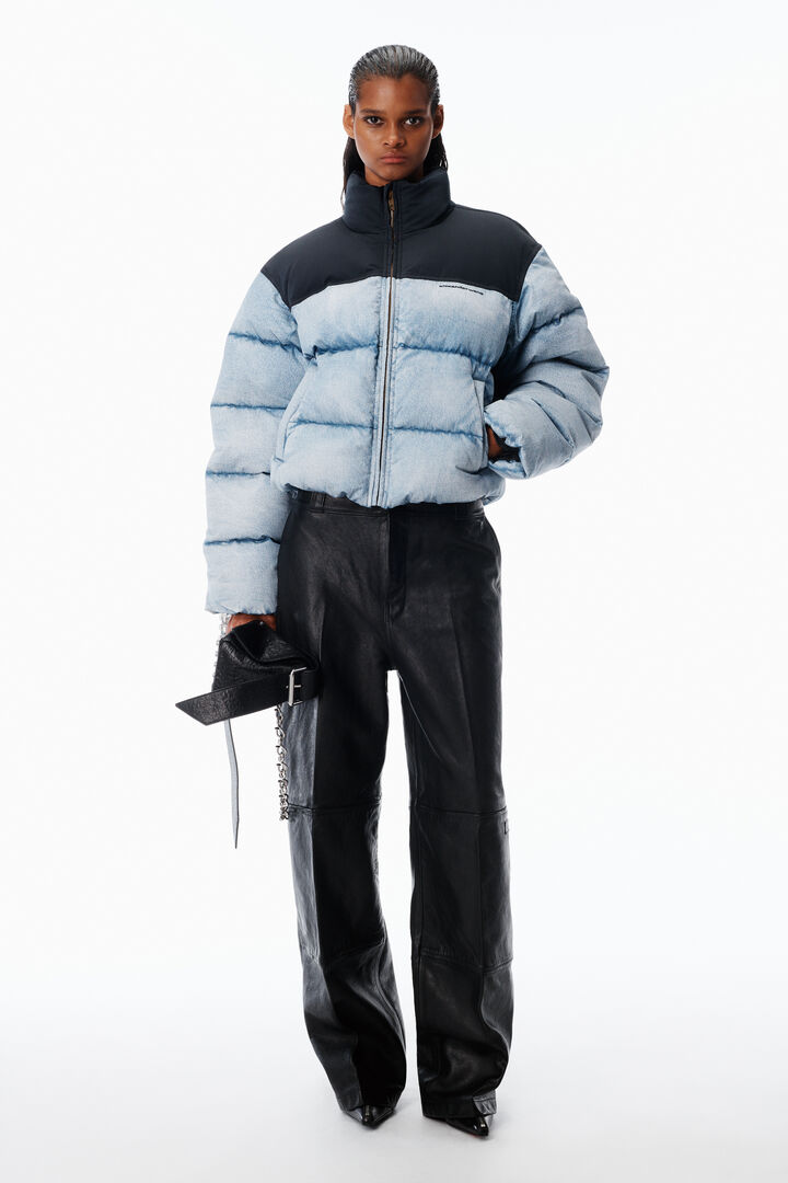 Trompe Loeil Denim Puffer Jacket
