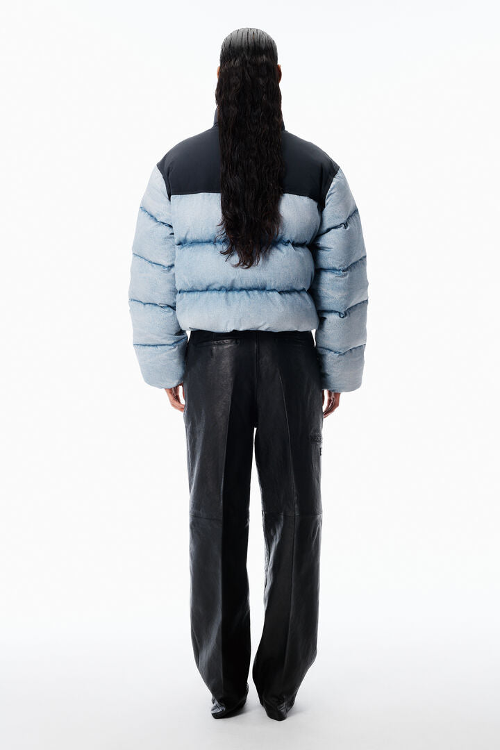 Trompe Loeil Denim Puffer Jacket