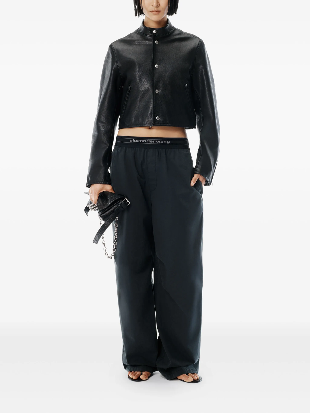 Mid Rise Pleated Knee Pants
