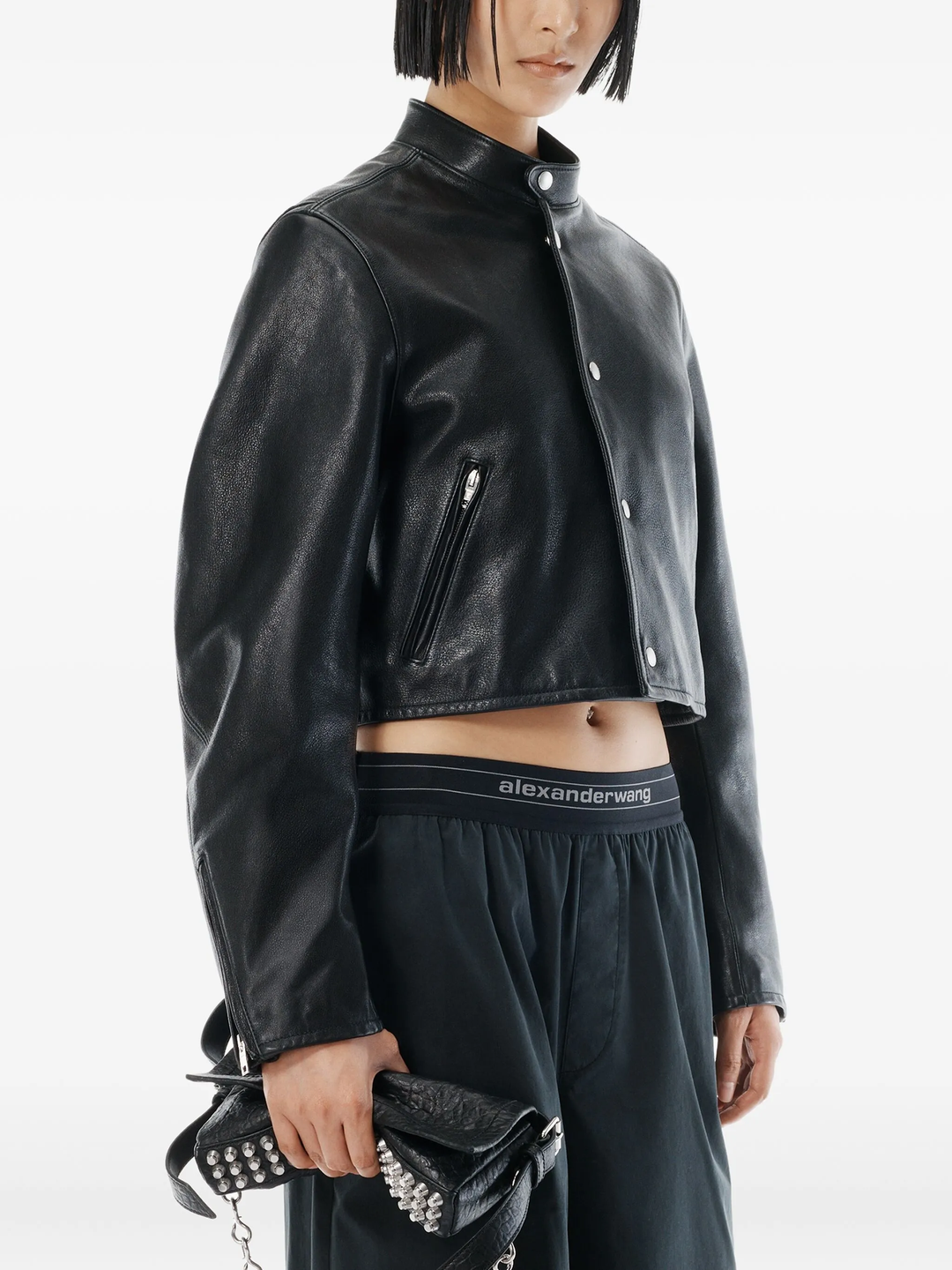 Mid Rise Pleated Knee Pants