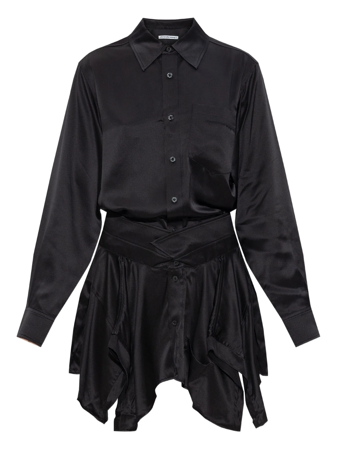 Cut Off Double Shirt Dress