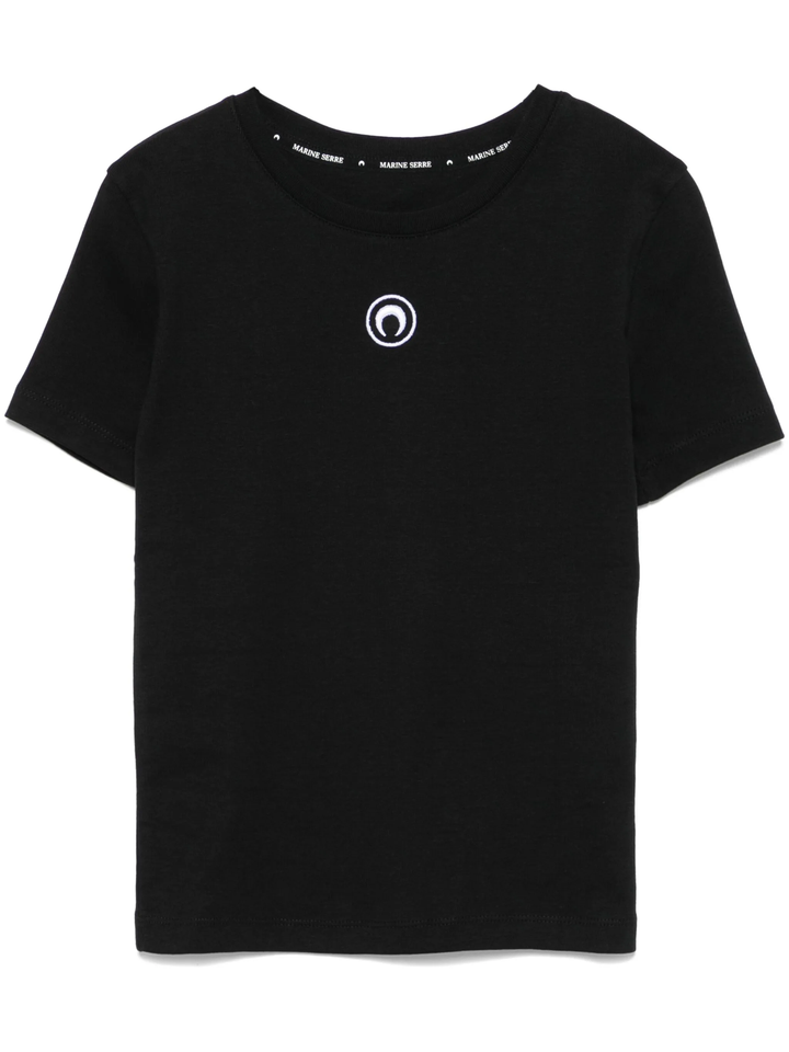 Moon Logo Ribbed Jersey Baby Tee