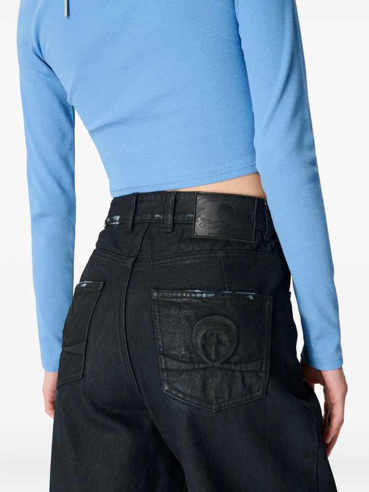 Moon Waxed High-Waist Denim