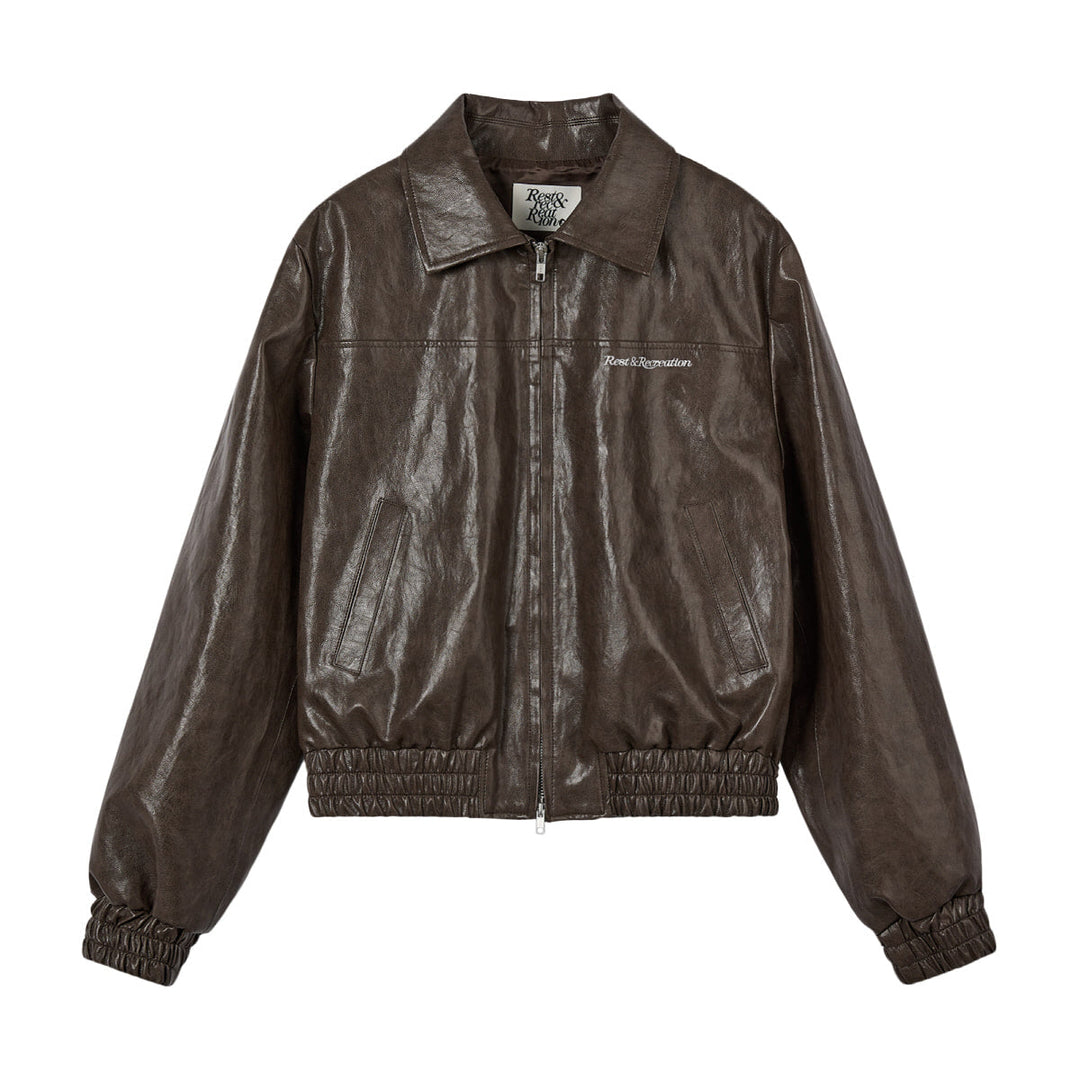 Faux Leather Bluson