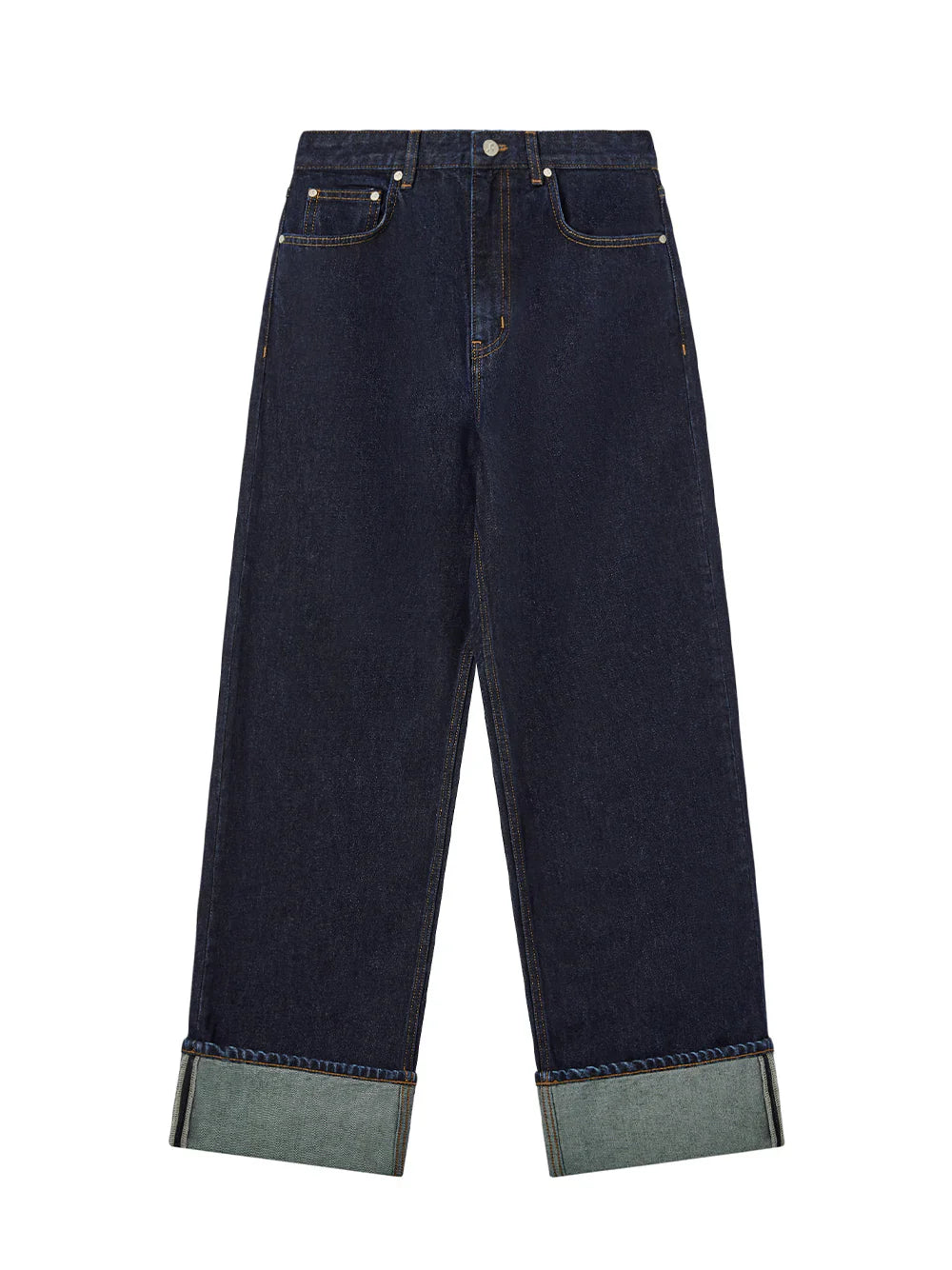 Roll-Up Wide Jeans