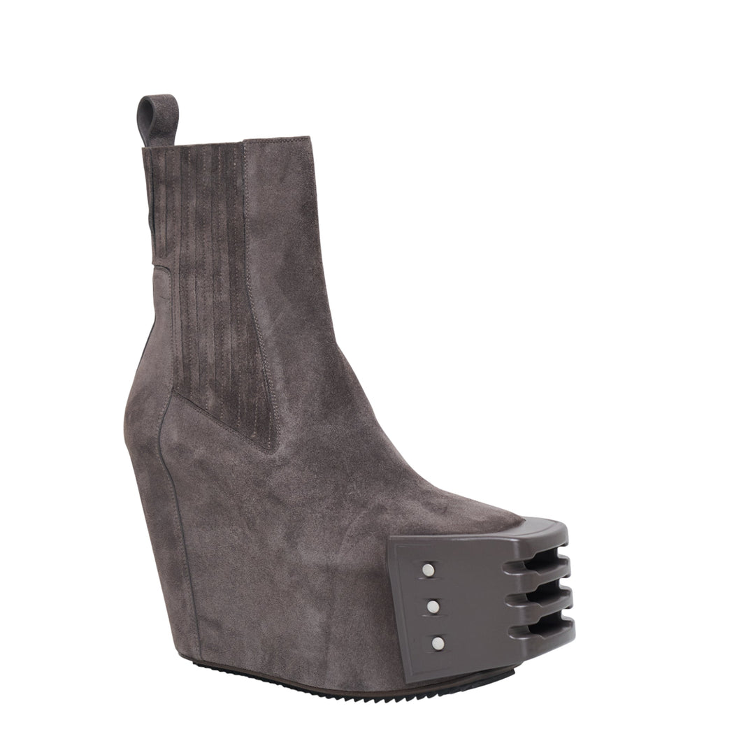Grilled Wedge Beatle Suede Boots