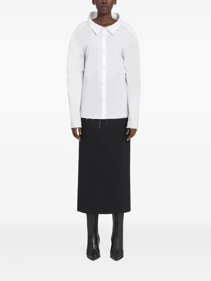 Long-Sleeved Cotton Poplin Shirt