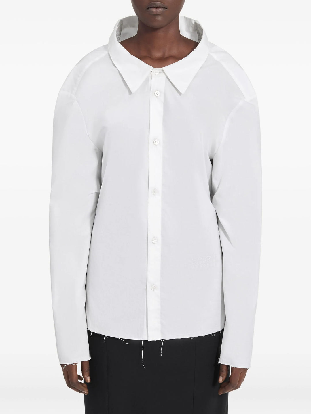 Long-Sleeved Cotton Poplin Shirt