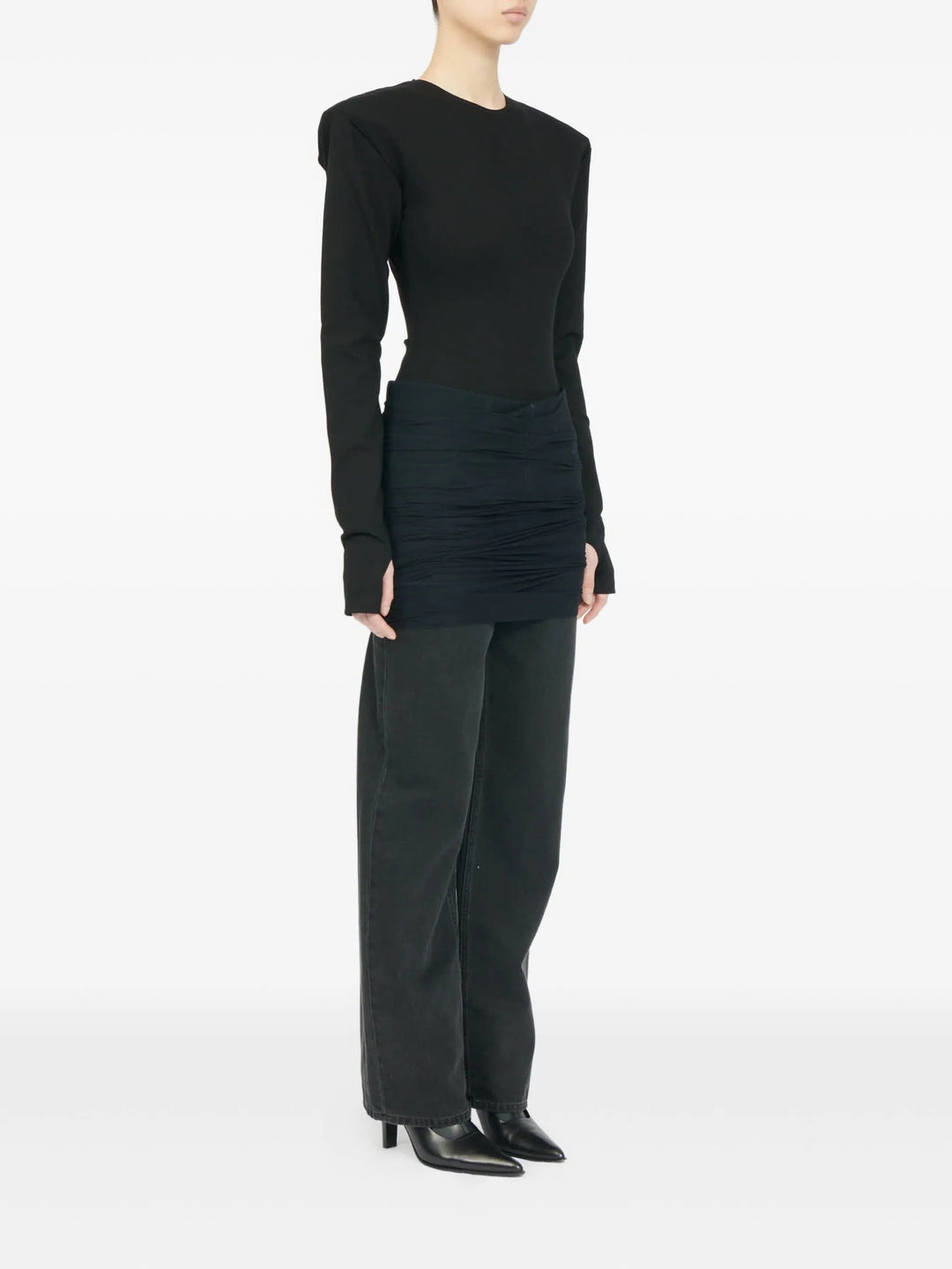 5 Pocket Black Denim Pants