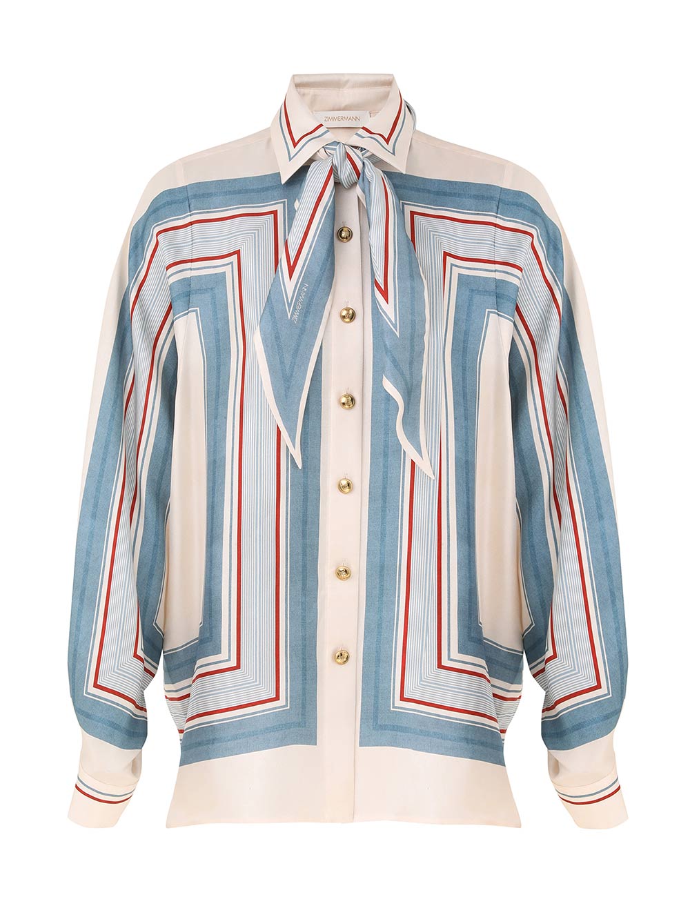 Relaxed Scarf Shirt