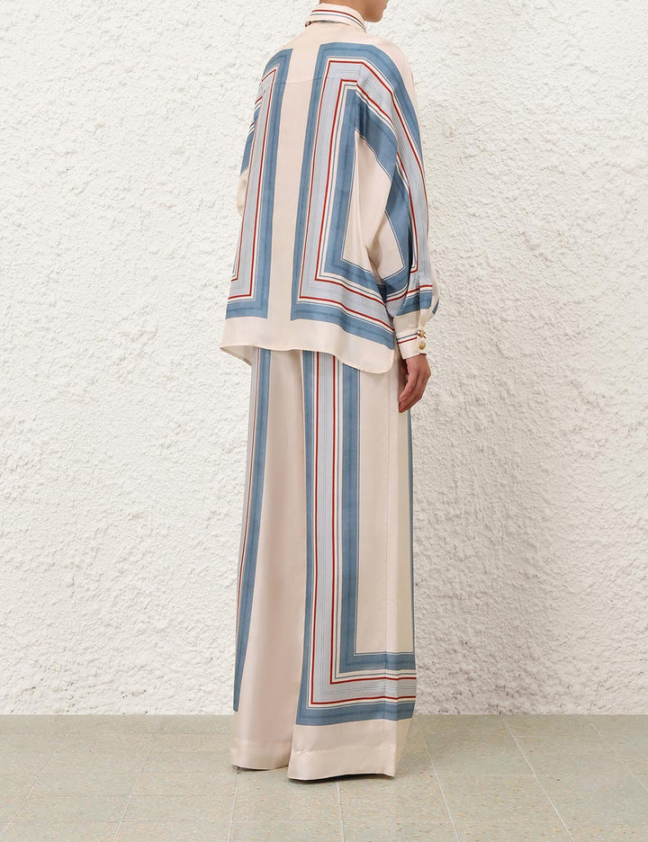 Relaxed Scarf Shirt