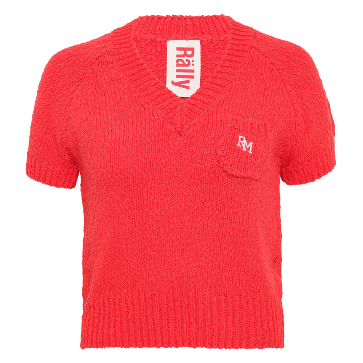 V-Neck Knitted Crop Top