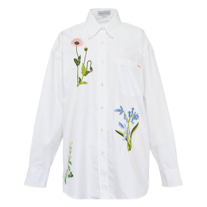 Flower Embroidered Shirt