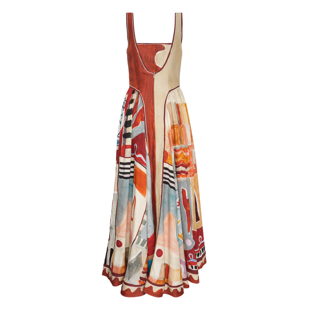 Michelle Square Neck Midi Dress