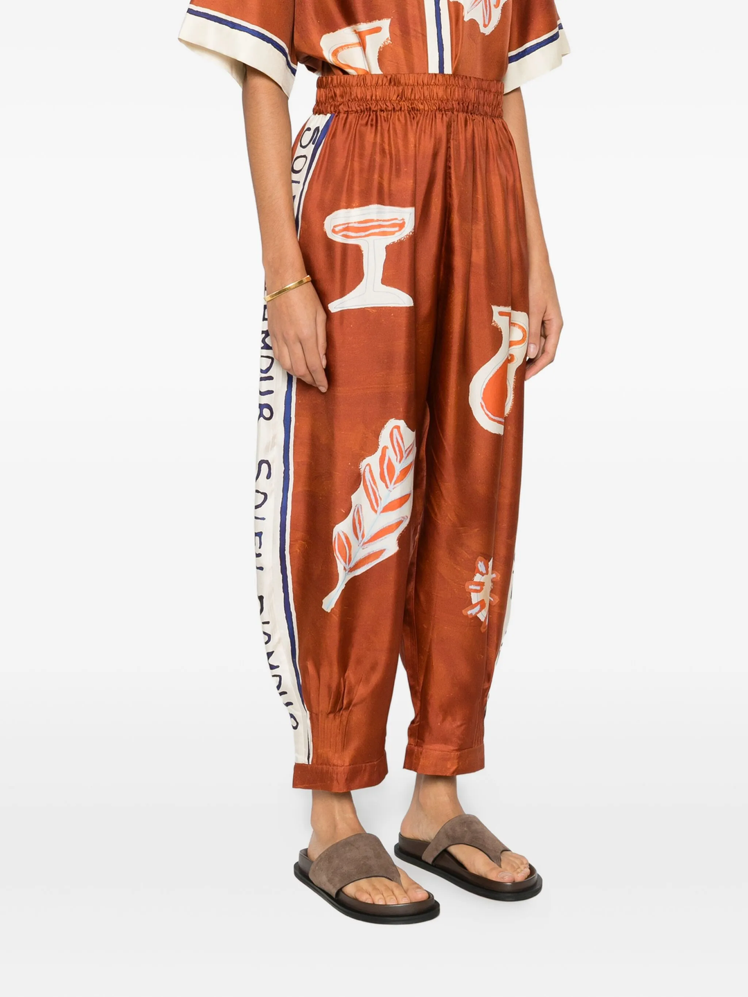 Soleil D'Amour Tapered Silk Pant