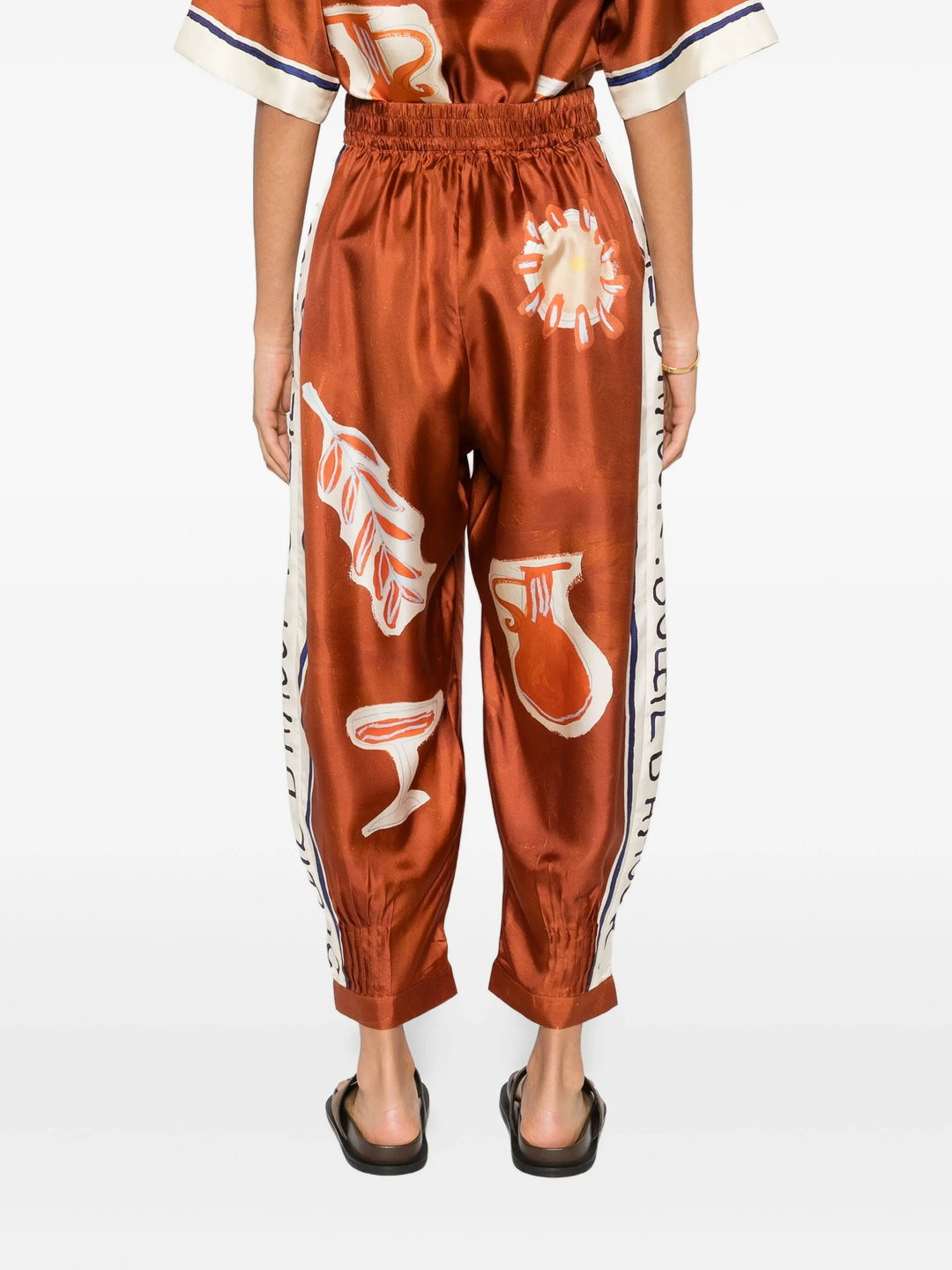 Soleil D'Amour Tapered Silk Pant