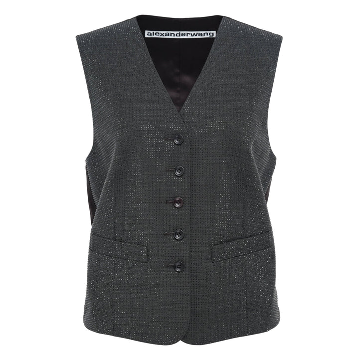 Wool Mohair Tailored Vest