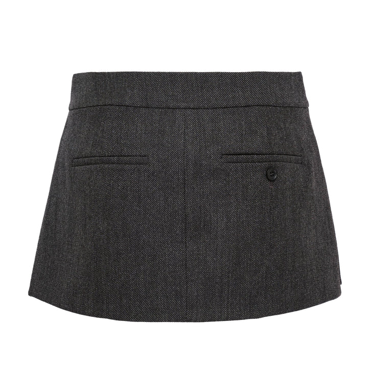 Wool Tailored Mini Skort