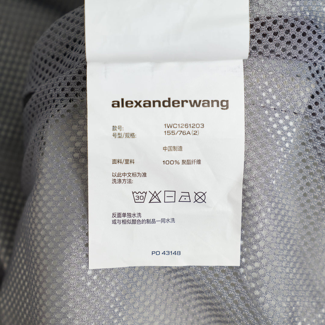 Reflective Mid-Rise Midi Skirt