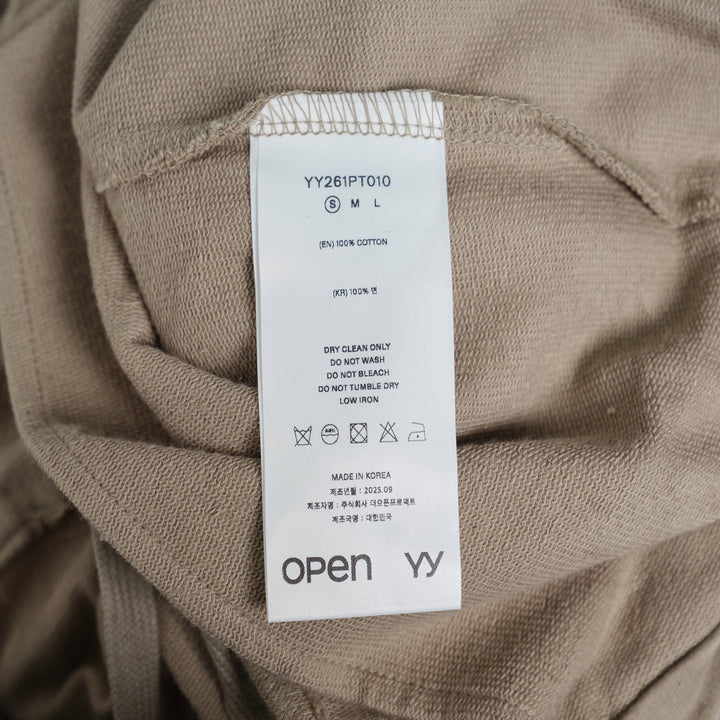 Rolled Waist Sweat Cargo Pants