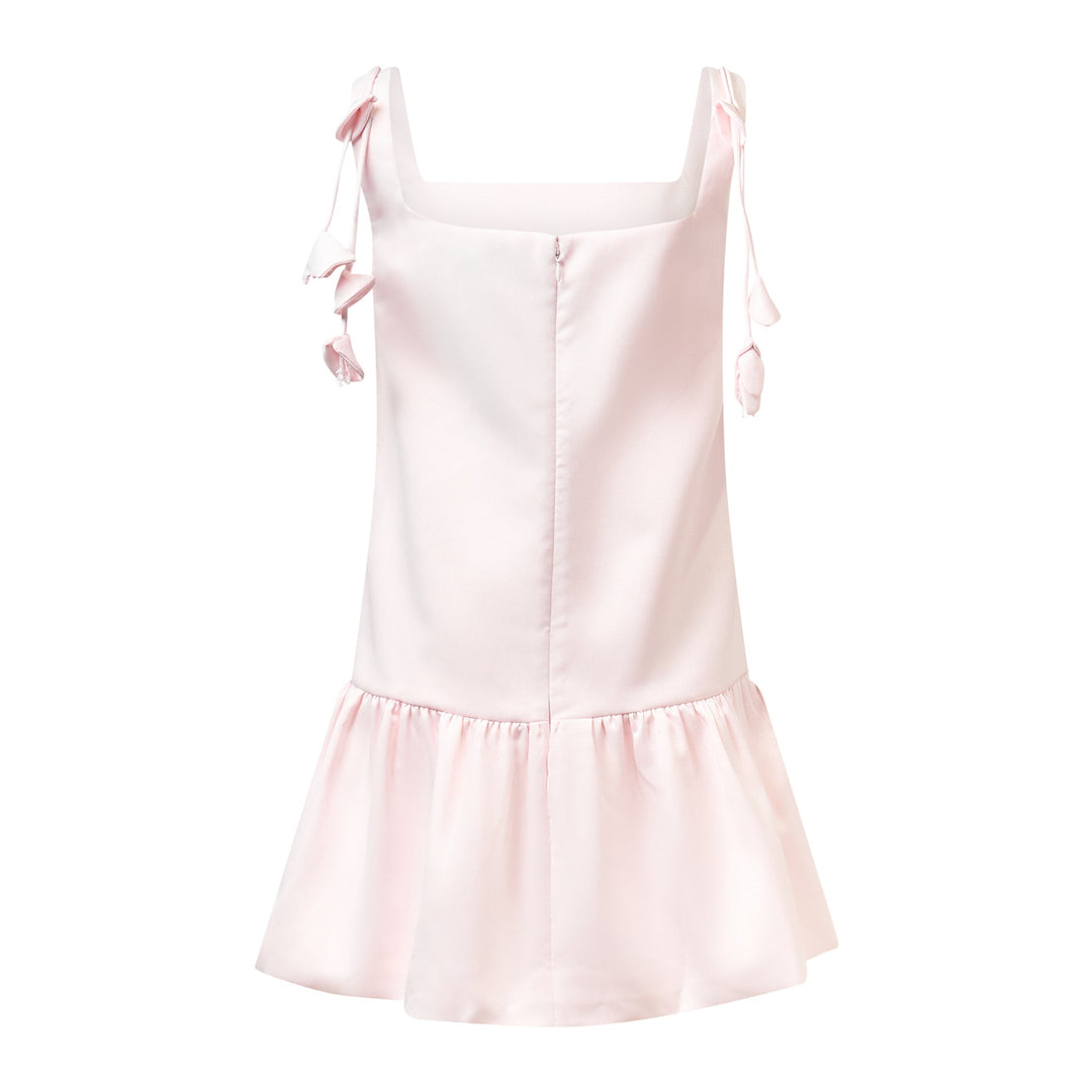 Pink Flower Taffeta Dress