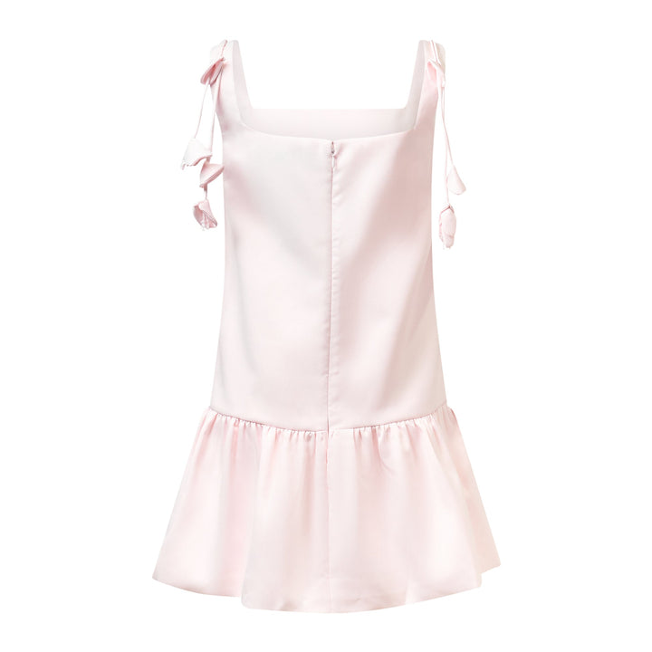 Pink Flower Taffeta Dress