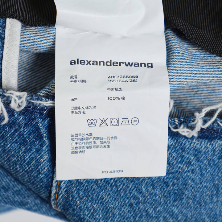 A-Line Denim Skirt Midi