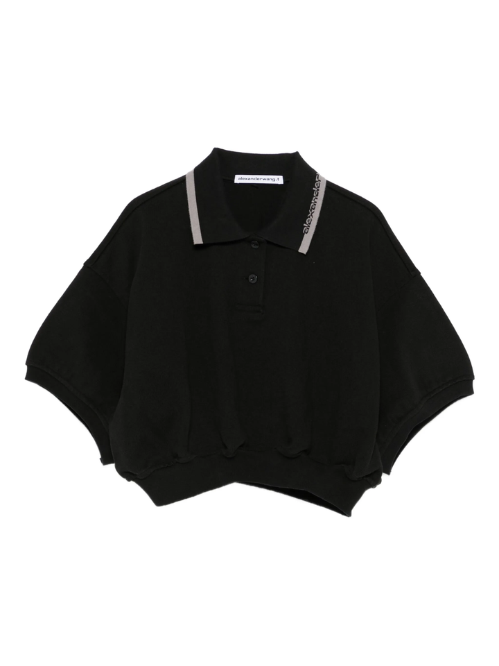 Relaxed Cropped Cinched Polo