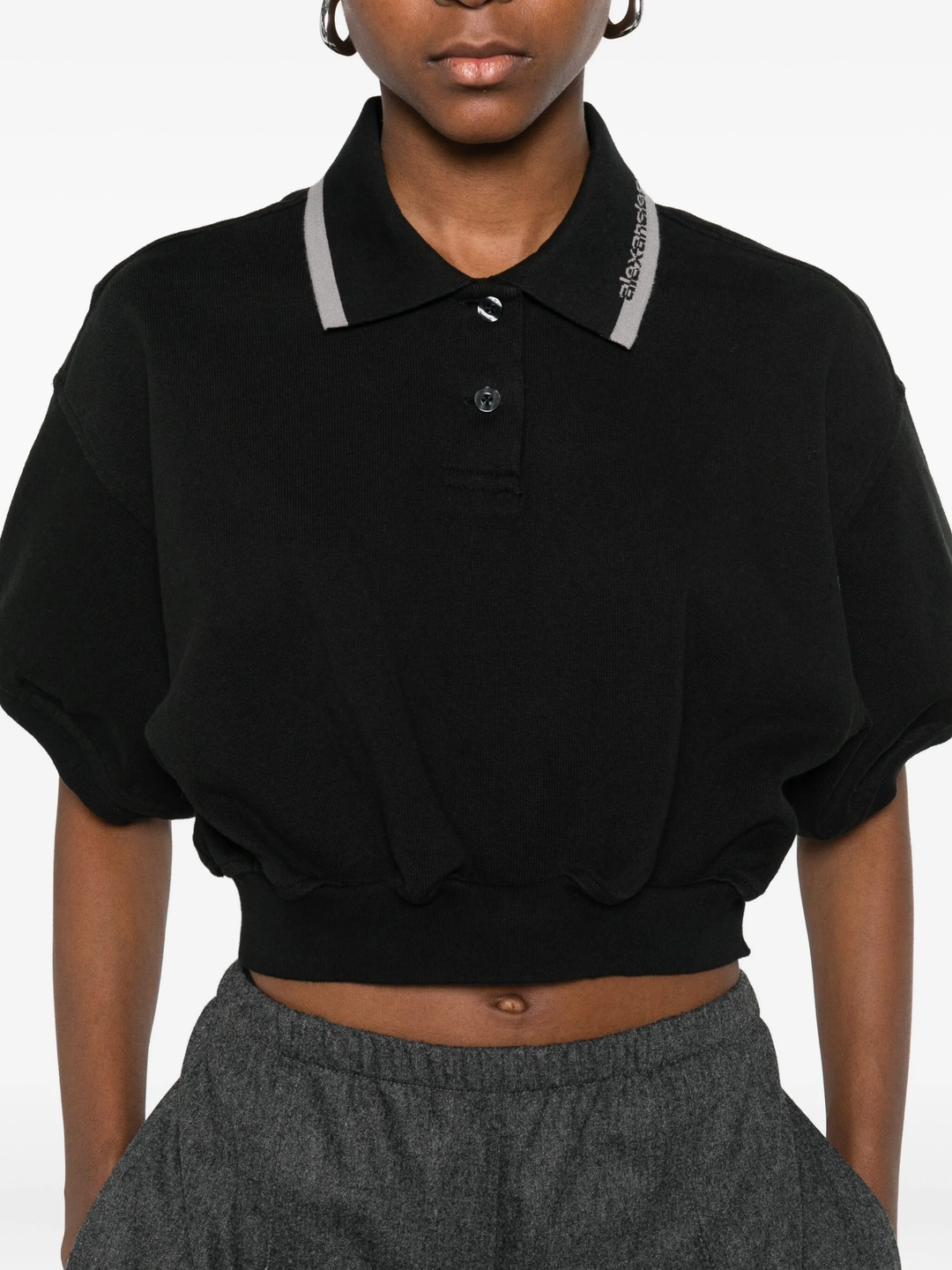 Relaxed Cropped Cinched Polo