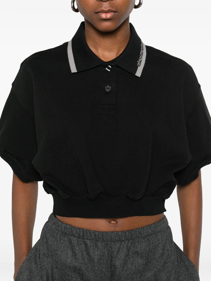 Relaxed Cropped Cinched Polo