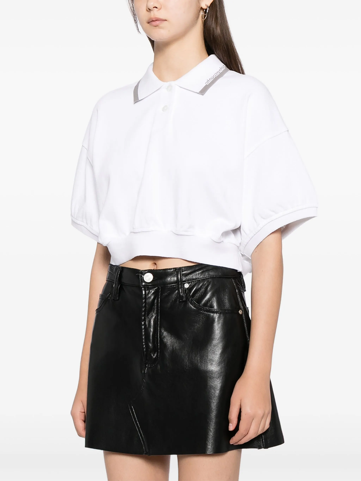 Relaxed Cropped Cinched Polo