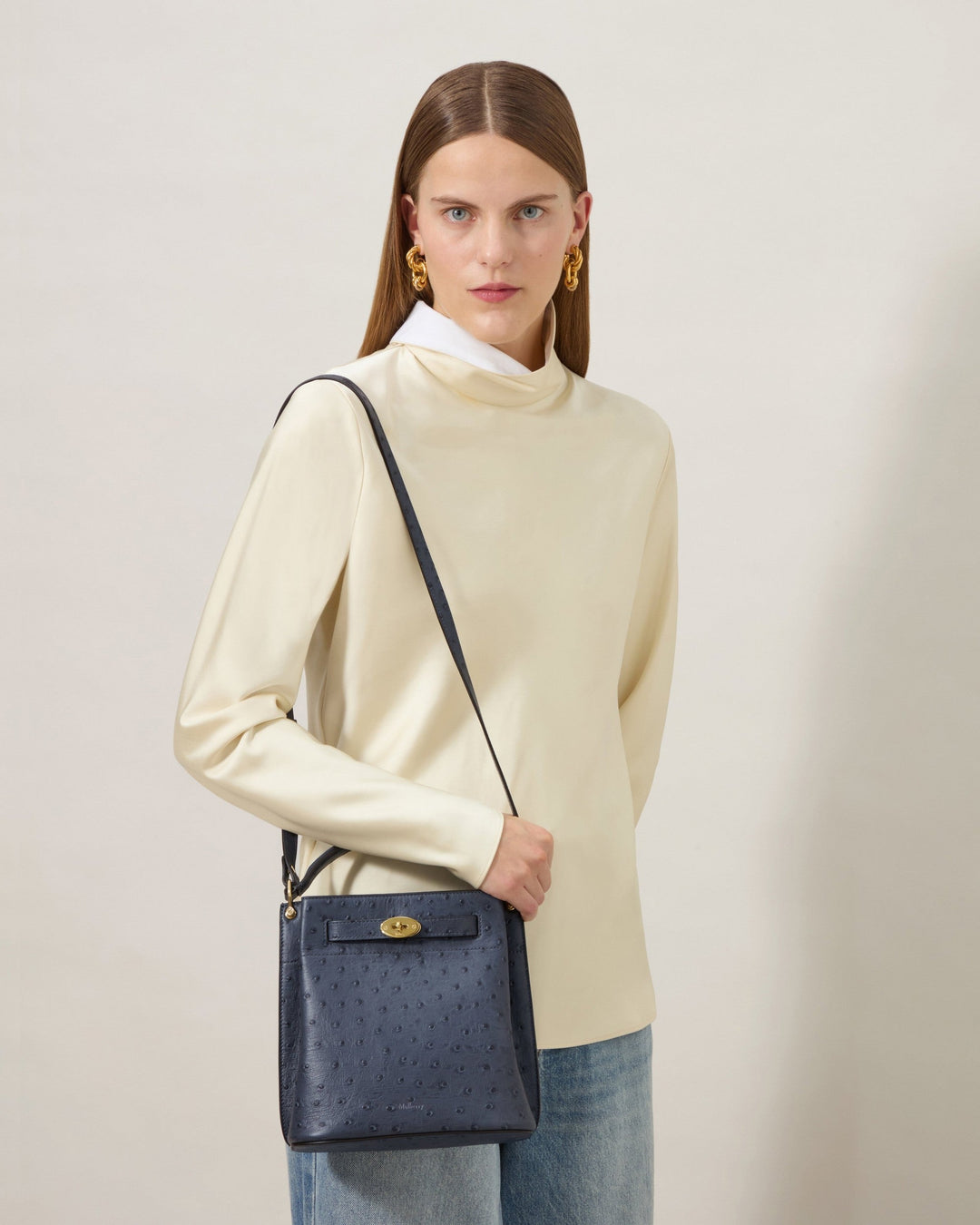Islington Bucket Ostrich Print
