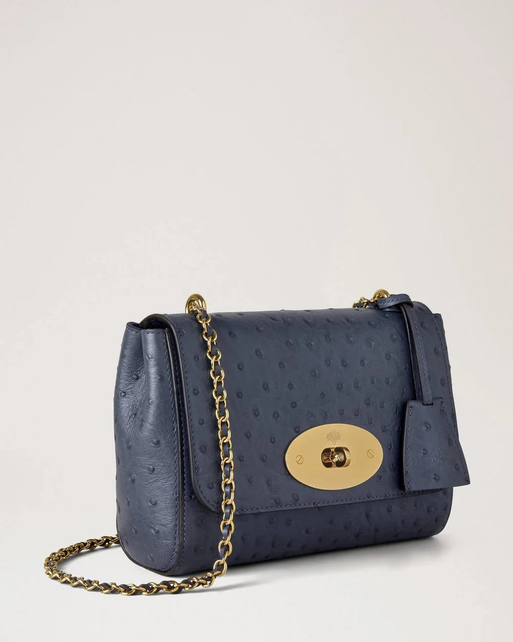 Lily Ostrich Print Small Shoulder Bag