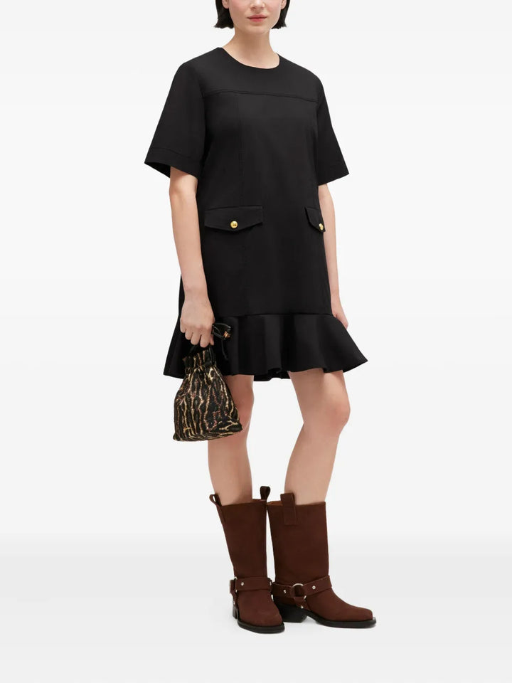 Stretch Cotton Mini Dress