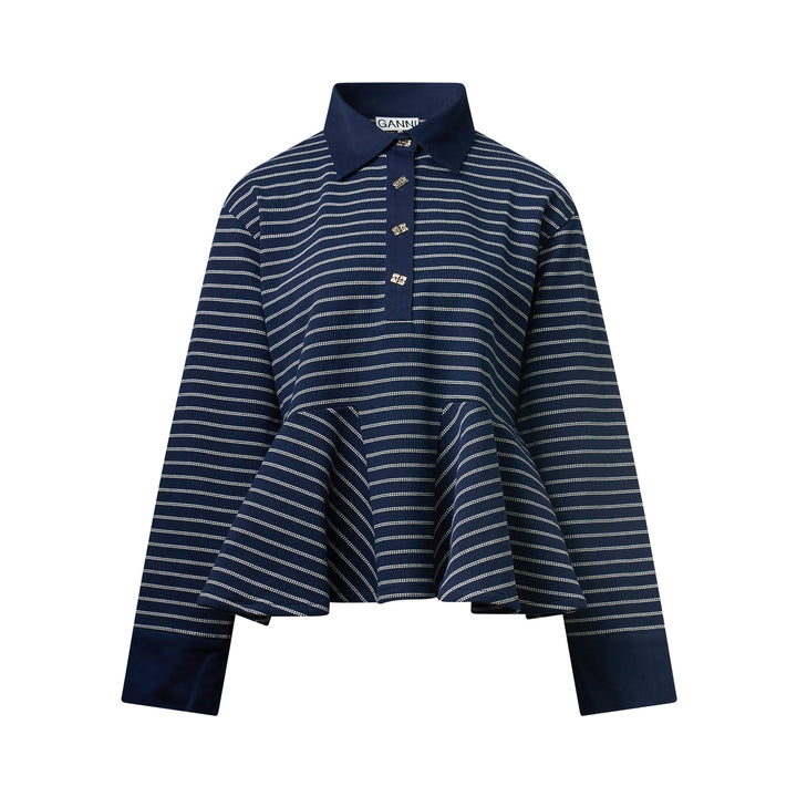 Single Pique Peplum Polo