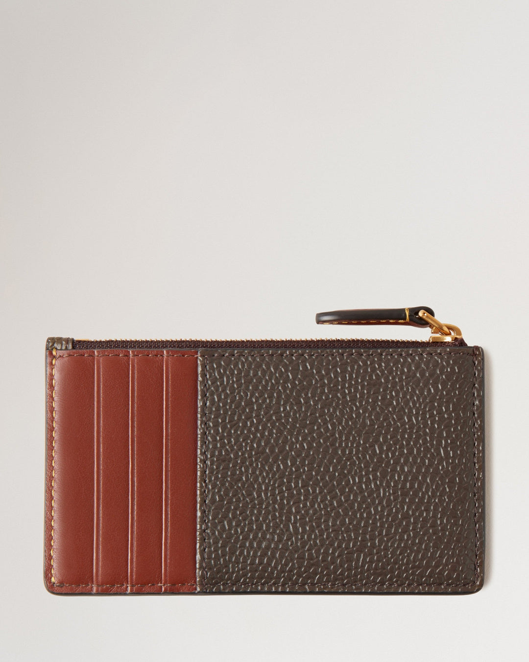 Heritage Zipped Long Card Holder BioVeg Scotchgrain & Flat Calf