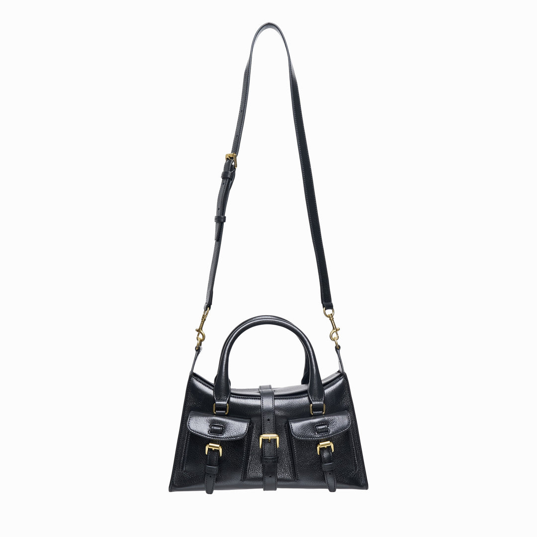Small Roxanne High Shine Leather Bag