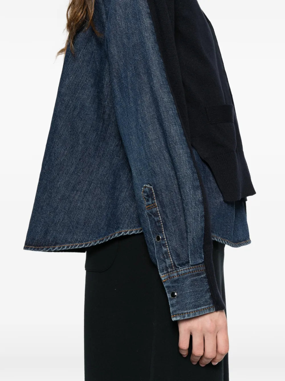 Denim x Knit Cardigan