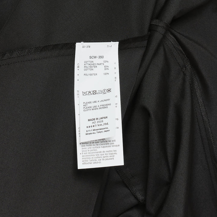 sacai Cotton Poplin x Cotton Jersey Dress – Available at Club 21, Official Retailer in Singapore, Malaysia & Thailand with Global Shipping Online