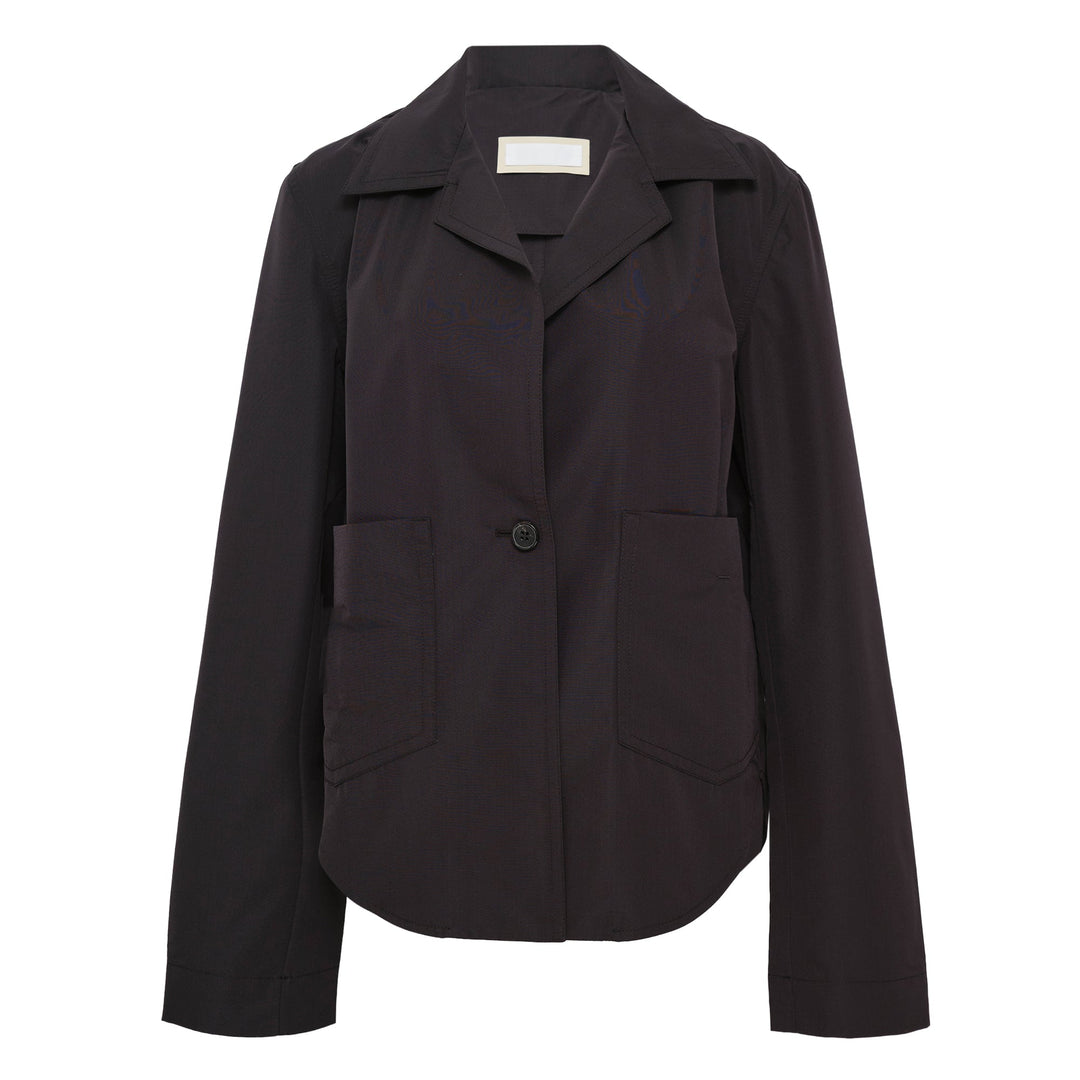Cropped Wool Blend Jacket
